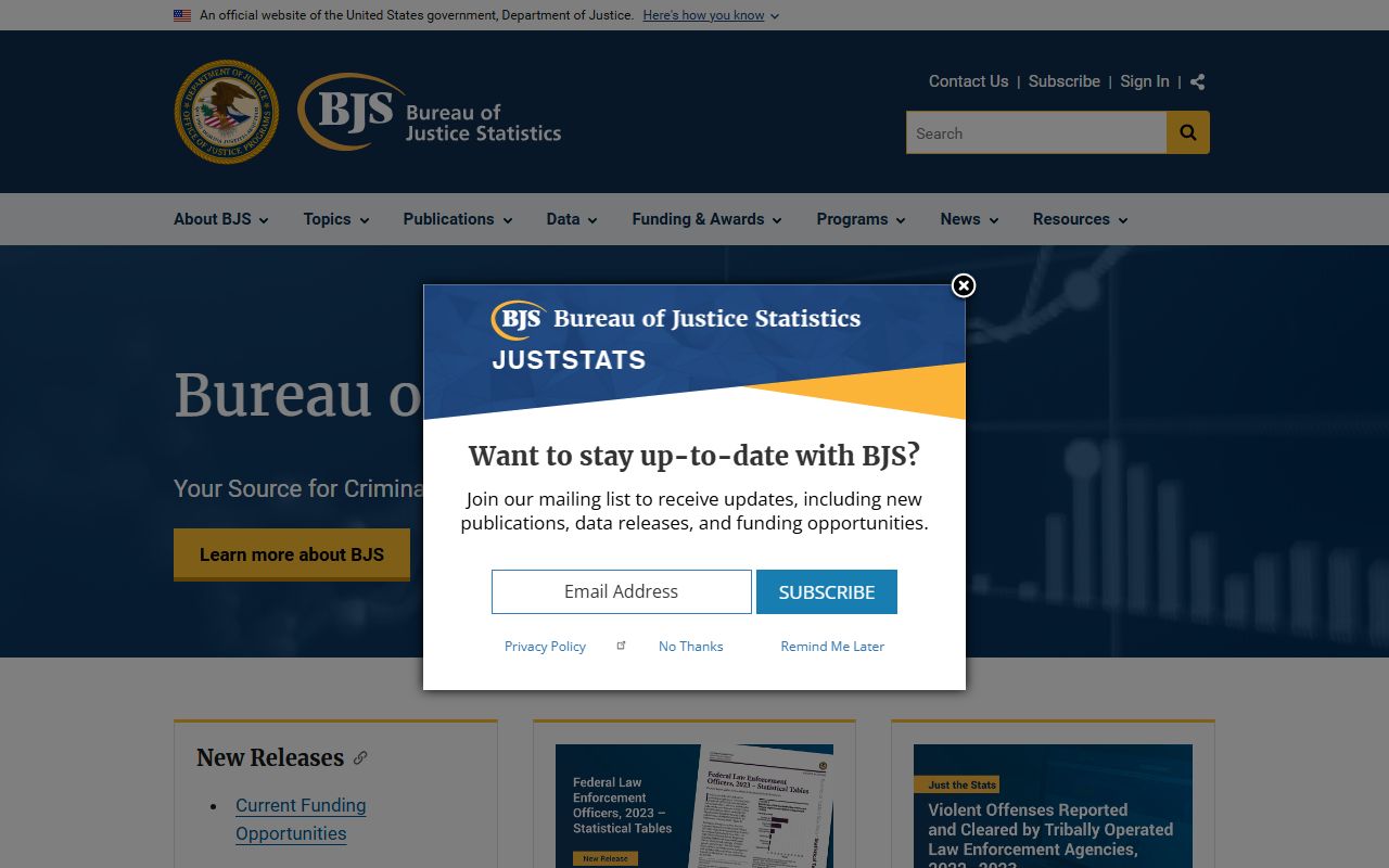 Bureau of Justice Statistics jail reports